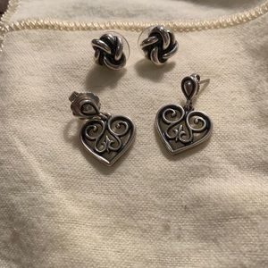 James Avery Sterling Earrings Two different Sets for One